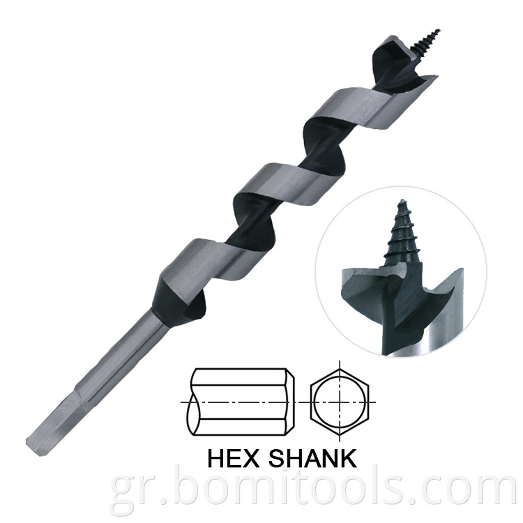 hex shank auger drill bit